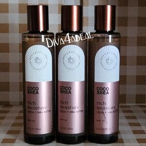 3x Bath & Body Works COCO SHAE Rich Moisture Body Oil